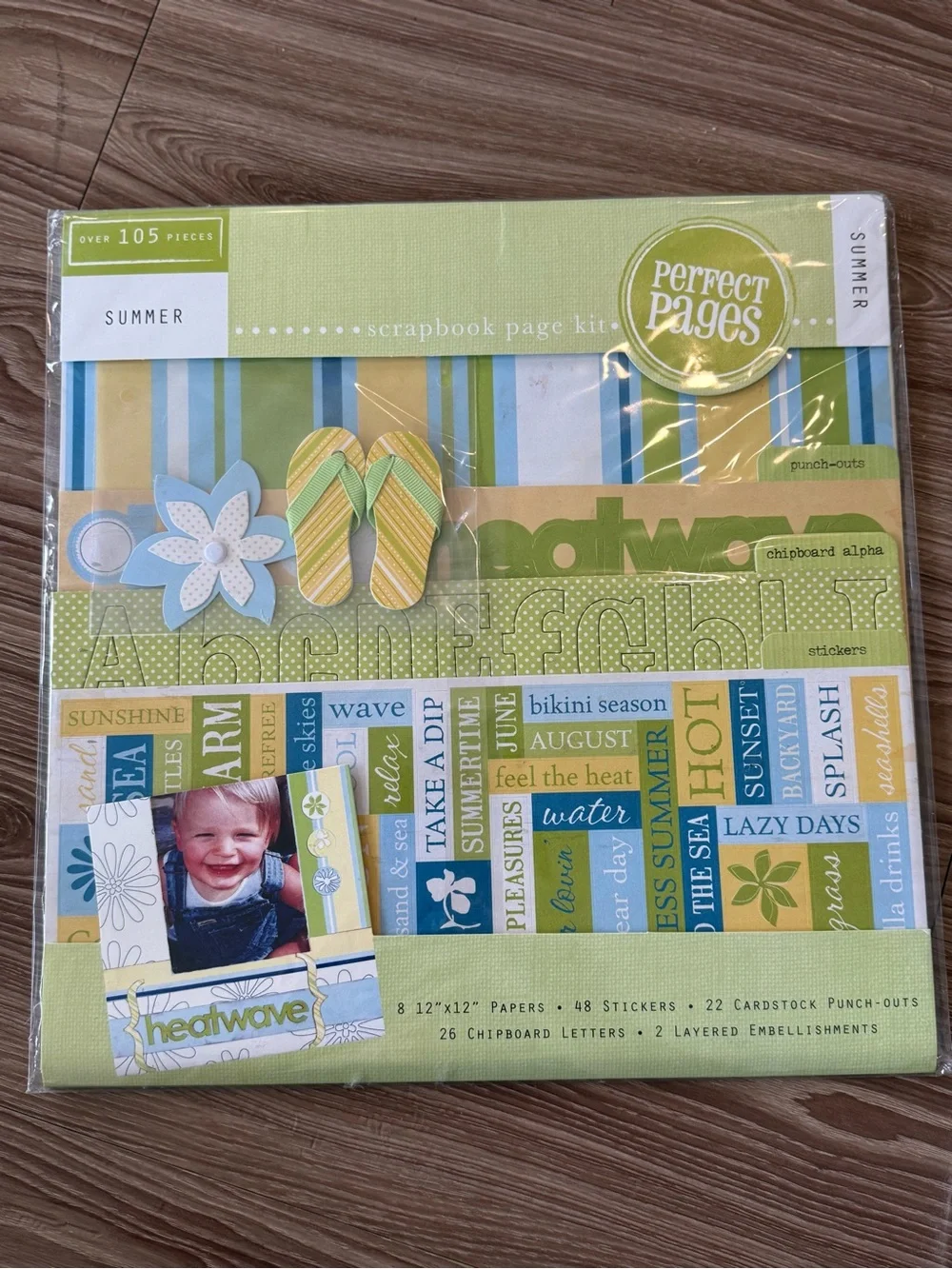 Perfect Pages Summer Scrapbook Page Kit NWT 105+ Pieces Beach